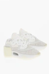 MAISON MARGIELA MM6 SUEDE AND FABRIC SNEAKERS WITH CHUNKY SOLE