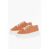 Maison Margiela Mm6 Suede Low-top Sneakers With Contrast Platform Women's 5,5cm