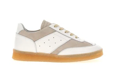 Pre-owned Maison Margiela Mm6 Suede (women's) Sneakers In White/beige