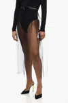 Maison Margiela Mm6 Tulle Skirt With Zipped Waist In Black
