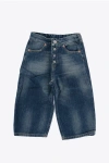 Maison Margiela Mm6 Vintage Effect Jeans With Logoed Buttons