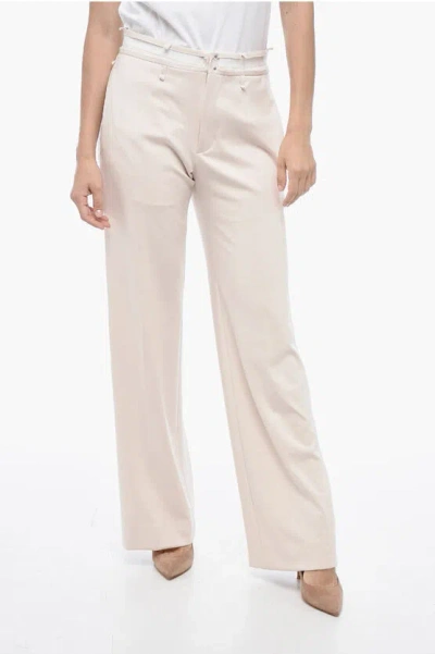 Maison Margiela Mm6 Wide-leg Deconstructed Pants In Pink