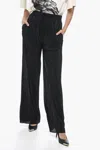 Maison Margiela Mm6 Wide-leg Pleated Pants In Black