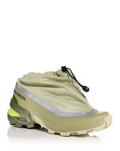 Maison Margiela Mm6 X Salomon Men's Cross Low Mm6 Sneakers In Alfalf Silver