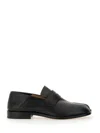 Maison Margiela Tabi Split-toe Patent-leather Loafers In Black