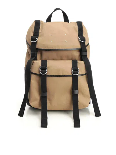 Maison Margiela Medium High-tech Backpack In Sand