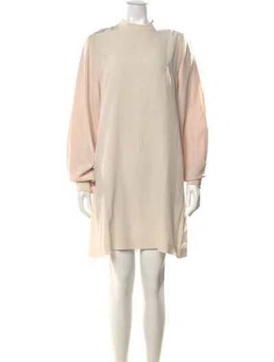 Pre-owned Maison Margiela Mock Neck Mini Dress In Neutral