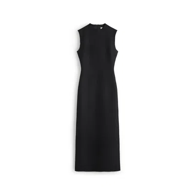 Maison Margiela Mock-neck Virgin Wool Maxi Dress Woman Black
