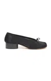 Maison Margiela Black Tabi Satin Ballerina Heels