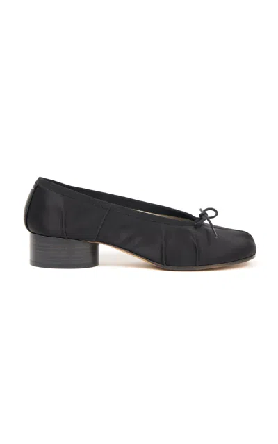 Maison Margiela Black Tabi Satin Ballerina Heels