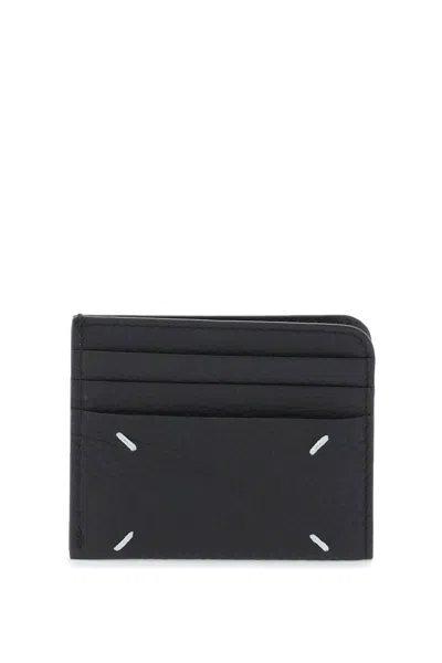 Maison Margiela Modern Black Leather Credit Card Holder For Men