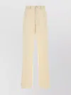 Maison Margiela Cream Mohair Blend Pant In Neutral
