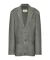 Maison Margiela Mohair Wool Blazer Woman Grey In Gray