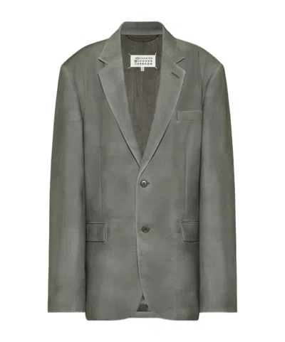 Maison Margiela Mohair Wool Blazer In Gray