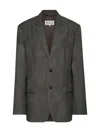Maison Margiela Mohair Wool Blazer In Grey