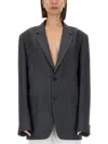 Maison Margiela Blazer In Grey Wool In Grey