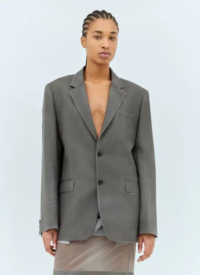 Maison Margiela Mohair Wool Suit Blazer In Grey