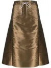 Maison Margiela Drawstring-waist A-line Skirt In Brown