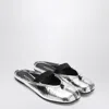 Maison Margiela Mule Tabi Broken Mirror Silver In Silver