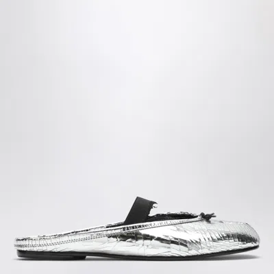 Maison Margiela Mule Tabi Broken Mirror Silver In Metallic