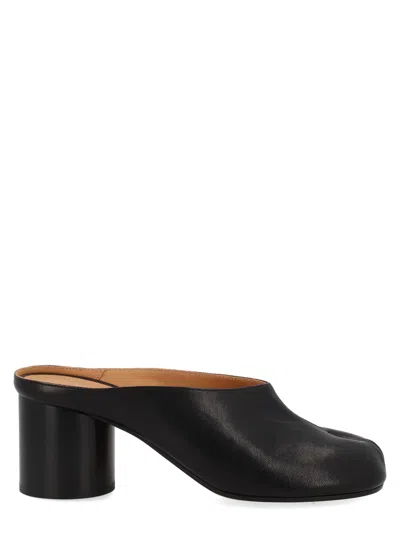 Maison Margiela Mule Tabi In Pelle In Black