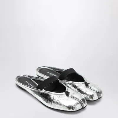 Maison Margiela Mule Tabi Broken Mirror Silver In Metallic