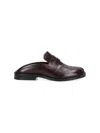 Maison Margiela Tabi City Leather Mules In Brown