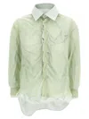 Maison Margiela Multi Layer Shirt Sweaters And Cardigans Green