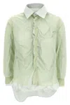 Maison Margiela Multi Layer Shirt Sweaters And Cardigans Green