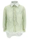 Maison Margiela Multi Layer Shirt Sweaters And Cardigans Green In Green