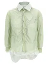 Maison Margiela Multi Layer Shirt Sweaters And Cardigans Green