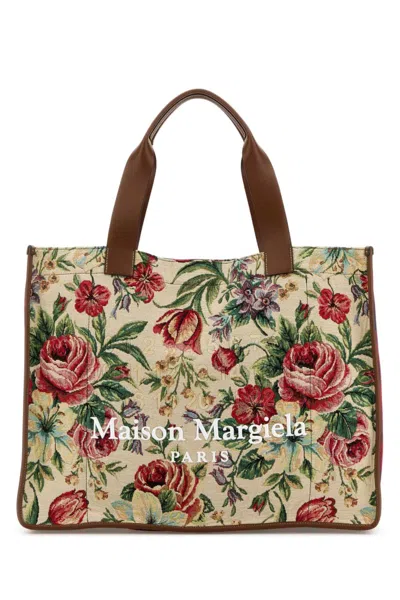 Maison Margiela Multicolor Large Floral Print Tote Bag