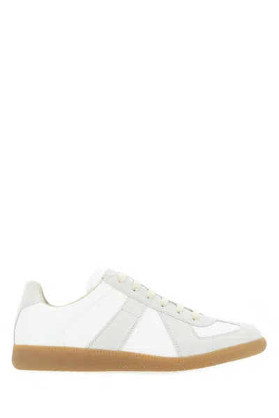 Maison Margiela Multicolor Leather Replica Sneakers In White