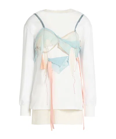 Maison Margiela Multicolor Long-sleeve T-shirt In White
