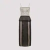 Maison Margiela Multicolor Silk Midi Dress In Multicolor