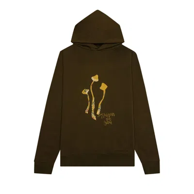 Pre-owned Maison Margiela Mushroom Long-sleeve Hooded Sweatshirt 'military Olive' | Green | Men's Size Xl