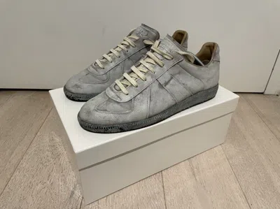 Pre-owned Maison Margiela Must Go!!  Replica Gat Painted Leather Shoes In Grey