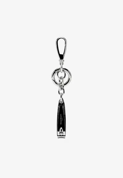 Maison Margiela Nail Cutter Metal Charm In Silver