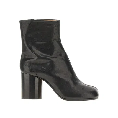 Maison Margiela Nappa Leather Tabi Ankle Boots In Black
