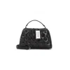 Maison Margiela Nappa Ovine Leather Handbag With Elegant Quilted Design And Functional Dimensions In Black