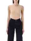 Maison Margiela Natural Crewneck Bodysuit In Natural
