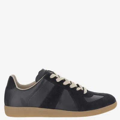 MAISON MARGIELA NAVY BLUE LACE UP SNEAKERS