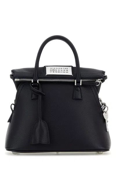 Maison Margiela Navy Blue Leather Mini 5ac Handbag