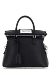 Maison Margiela Navy Blue Leather Mini 5ac Handbag In Blue