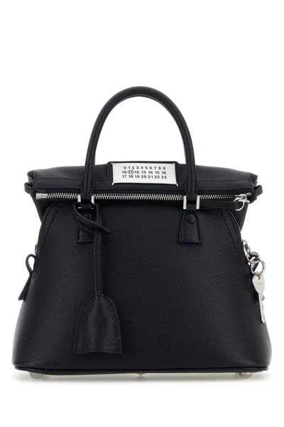 Maison Margiela Navy Blue Leather Mini 5ac Handbag