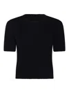 Maison Margiela Navy Blue Wool Crewneck In Blue