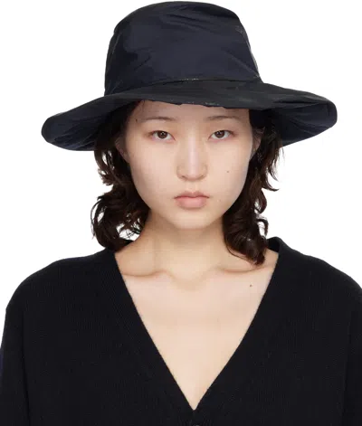 Maison Margiela Navy Coated Cotton Hat In Blue
