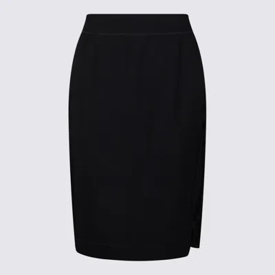 Maison Margiela Navy Cotton Skirt In Blue