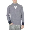 Maison Margiela Distressed High-neck Jumper In Blue