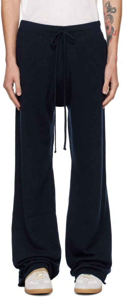 Maison Margiela Navy Drawstring Sweatpants In 511 Navy